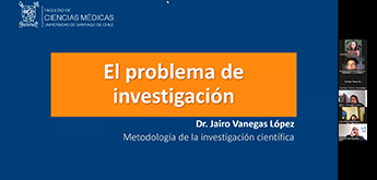 Captura de pantalla de una clase del curso de metodologia de investigacion de la Escuela de Obstetricia