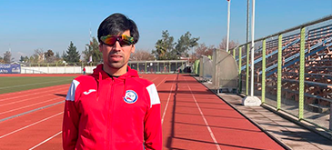 Fotografia de Gustavo Vilches en una pista de entrenamiento atlética